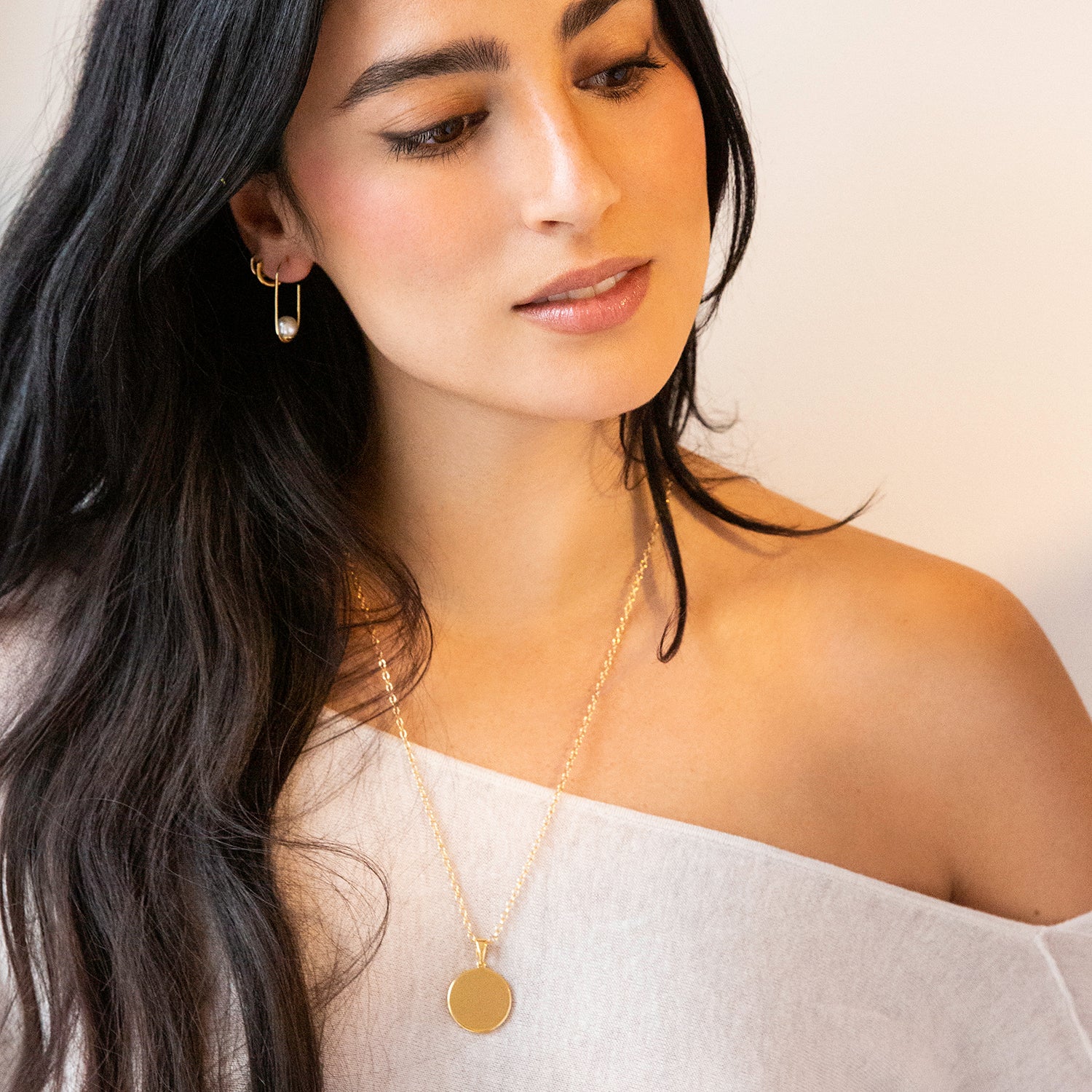 gold plated 16 ball chain necklace – Marlyn Schiff, LLC