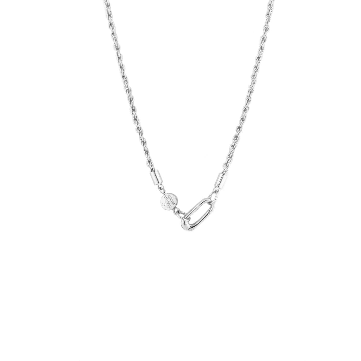 twisted rope chain necklace with oval clasp