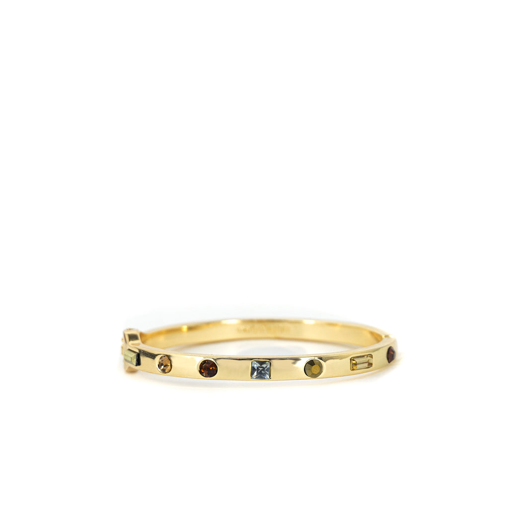 multi gemstone shape bangle