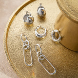 sterling small wide hoop