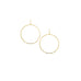 hammered metal drop hoop earring