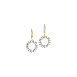 sterling baguette floral drop earring
