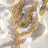 long twisted oval link necklace