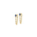 gemstone box chain jacket earring