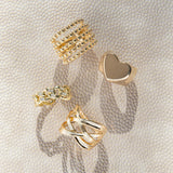 Gold Plated Heart Signet Ring