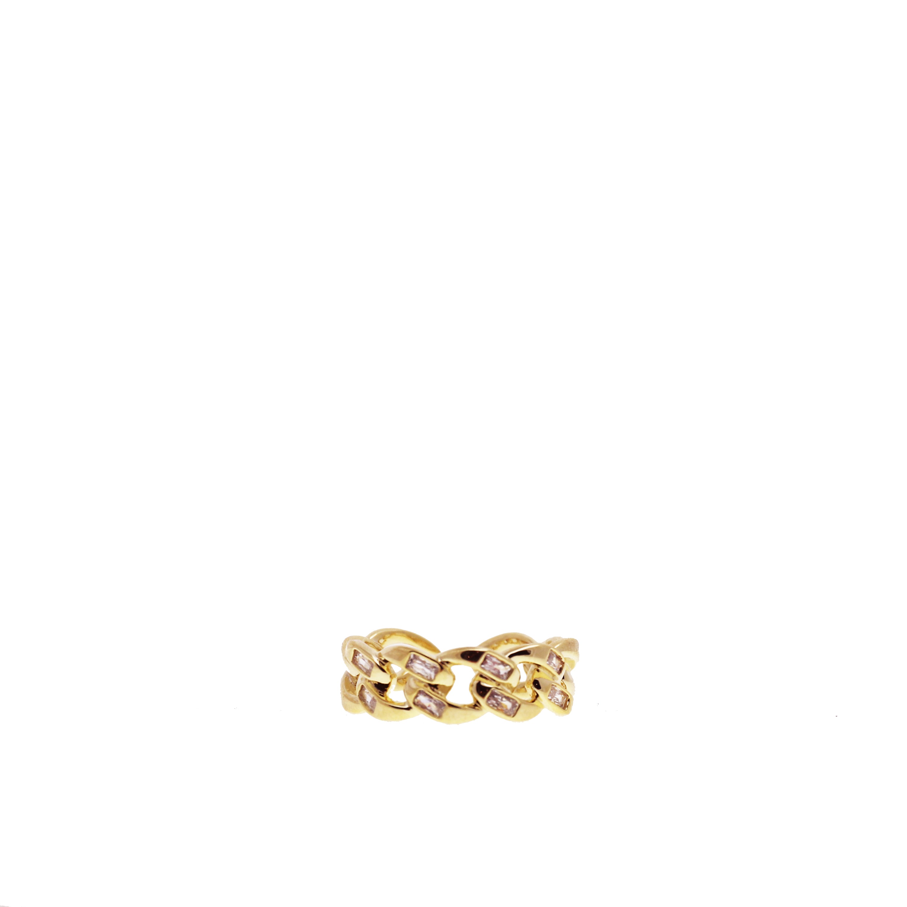 Adjustable Pavé Link Ring