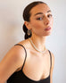 gold plated baguette large CZ hoop