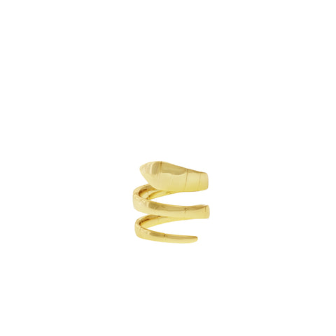 gold plated snake coil ring