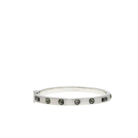 multi gemstone with heart shape bangle