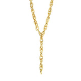 long twisted oval link necklace