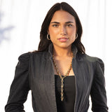 long twisted oval link necklace