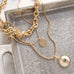 hammered disc necklace