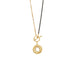 multi chain pave burst disc necklace