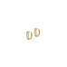 gold plated mini baguette huggie