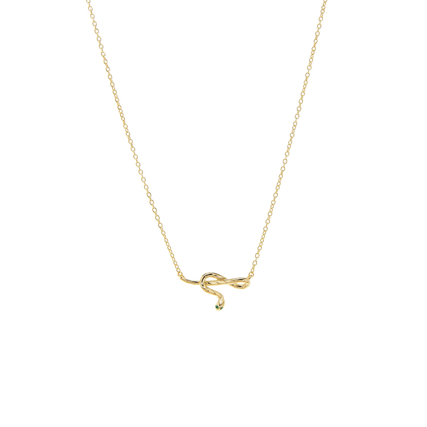 Saki - Gold Small Snake Necklace | Kurafuchi