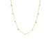 gold plated natural stone beaded necklace