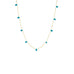 gold plated natural stone beaded necklace