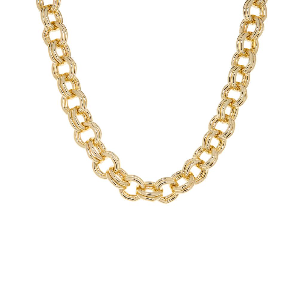 double round link chain necklace