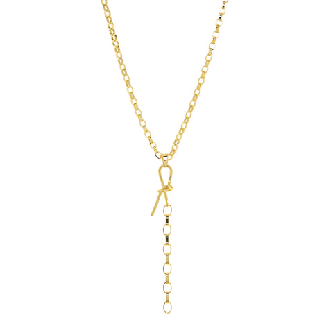 knot charm extender necklace