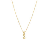 square link drop charm necklace