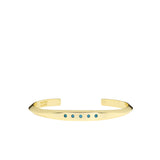 Angled Flat Face Cuff with Crystals