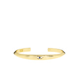 Angled Flat Face Cuff with Evil Eye