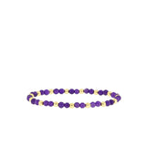 natural stone and brass ball beaded bracelet