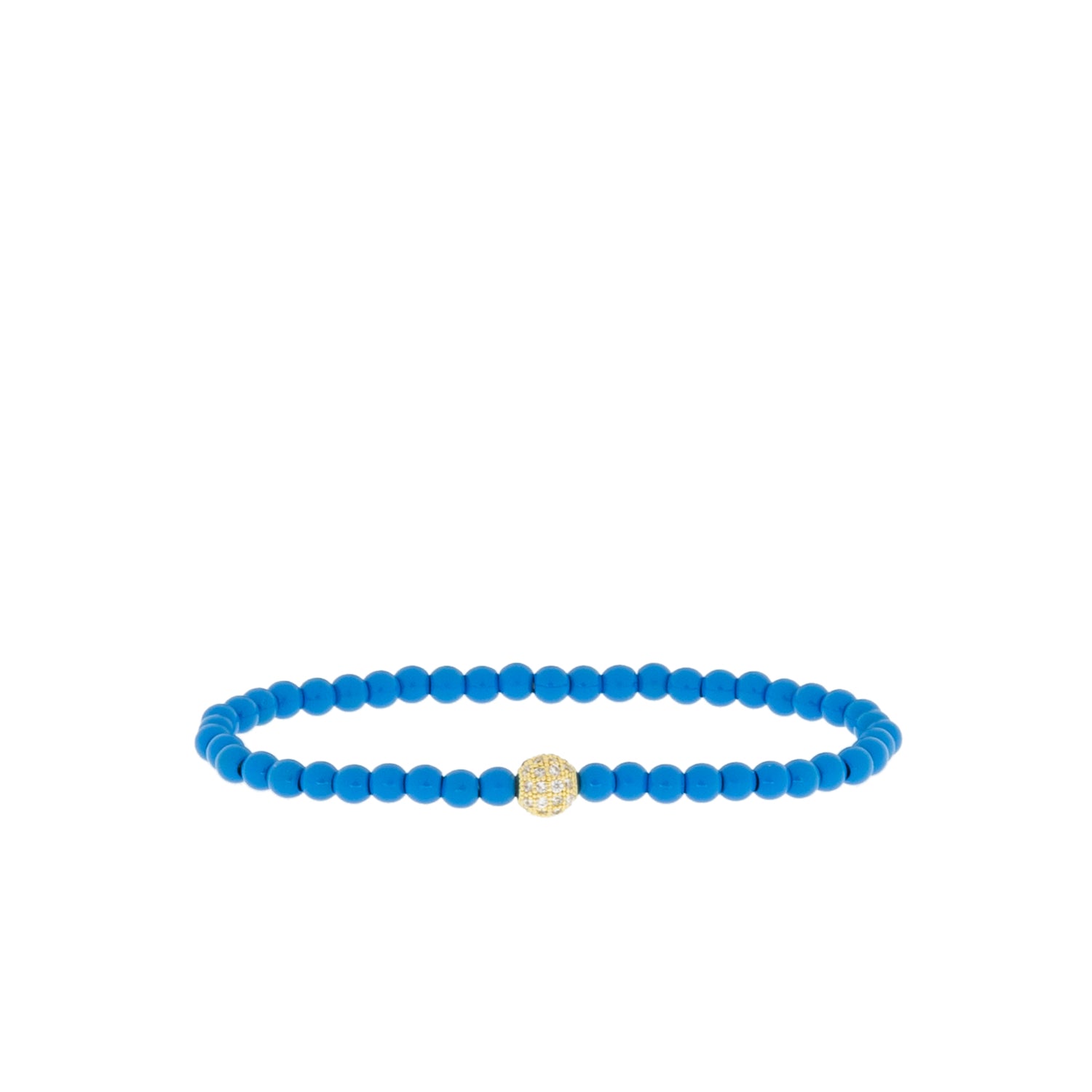 enamel ball bracelet with CZ ball