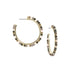 beaded post hoop earring