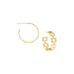 brass square link post hoop