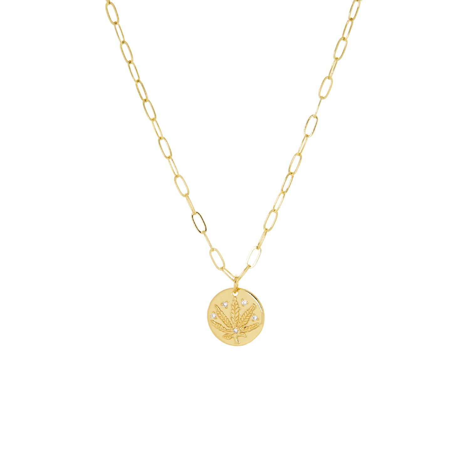 Gold plated clearance leaf necklace