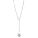 paperclip "Y" necklace with evil eye pendant