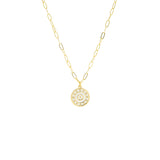 link chain necklace with enamel pendant