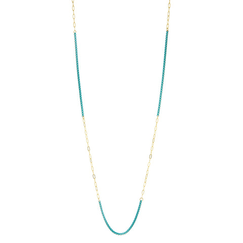 enamel and link necklace