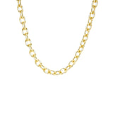 enamel splatter link necklace