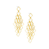 diamond shape layered chandelier earring