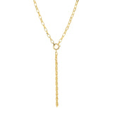 gold plated oval "Y" link necklace