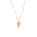 gold plated evil eye heart necklace