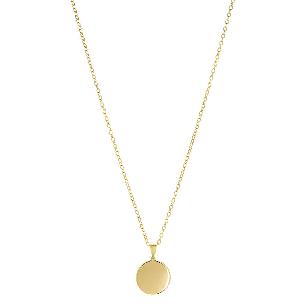 sterling disc pendant necklace