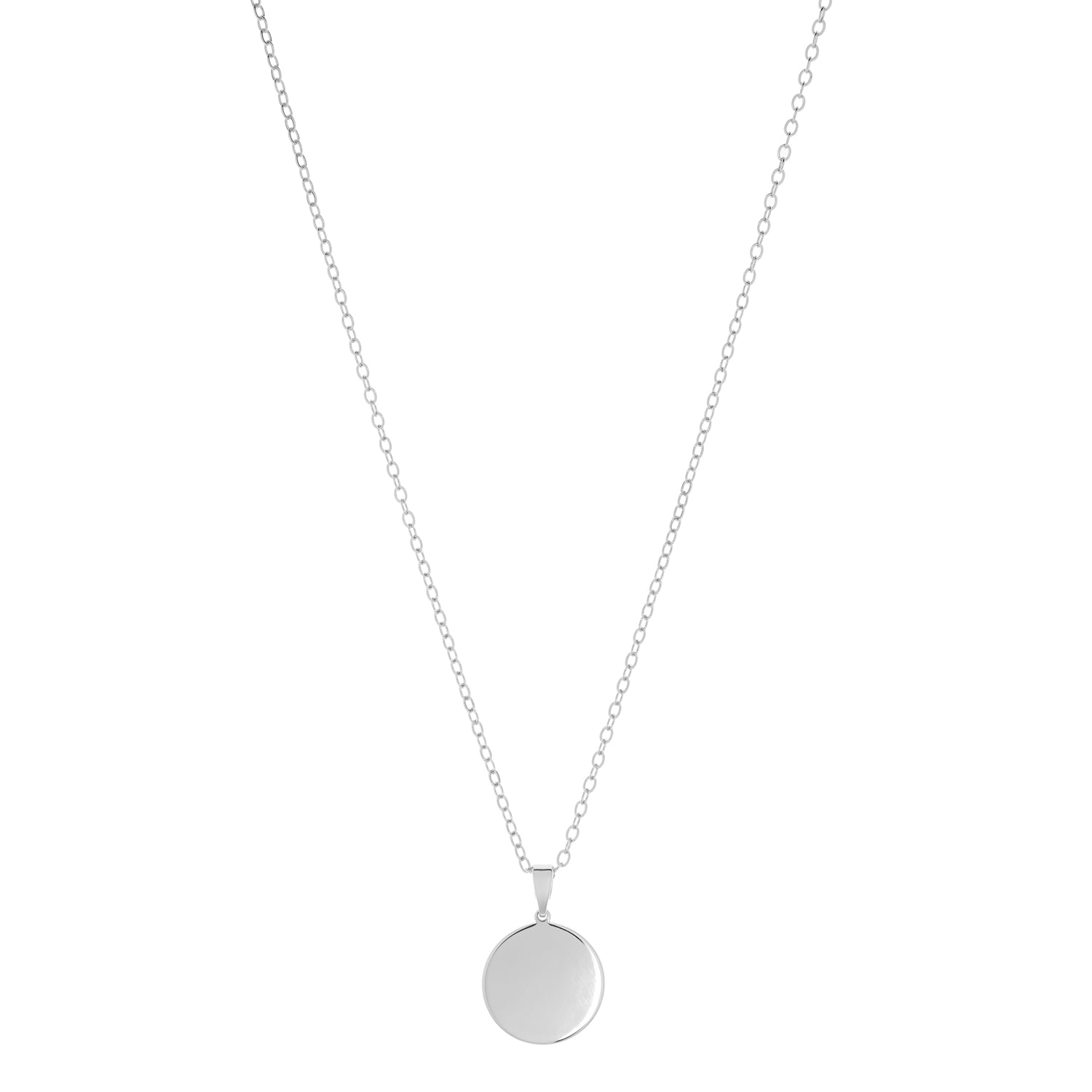 sterling disc pendant necklace