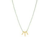 crystal beaded necklace with bar charms