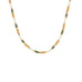 colored mini heishi necklace with gold spacers