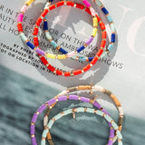 mini heishi stretch bracelet