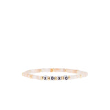 Natural Stone Beaded XOXO Stretch Bracelet