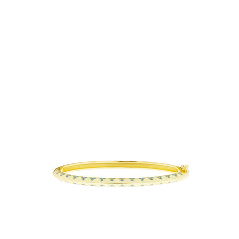 gold plated pave spike bangle