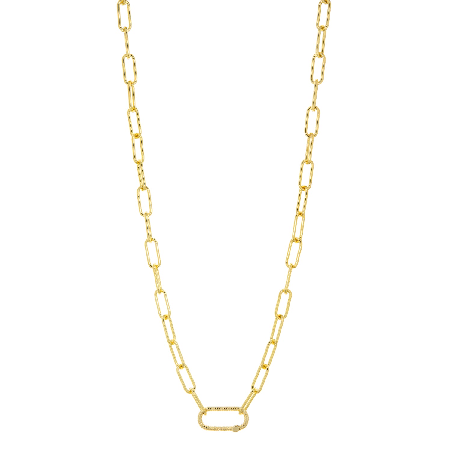 plain paperclip "Y" necklace