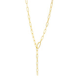 plain paperclip "Y" necklace