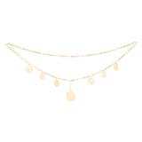 Disc Charm Oval Link Chain Belt