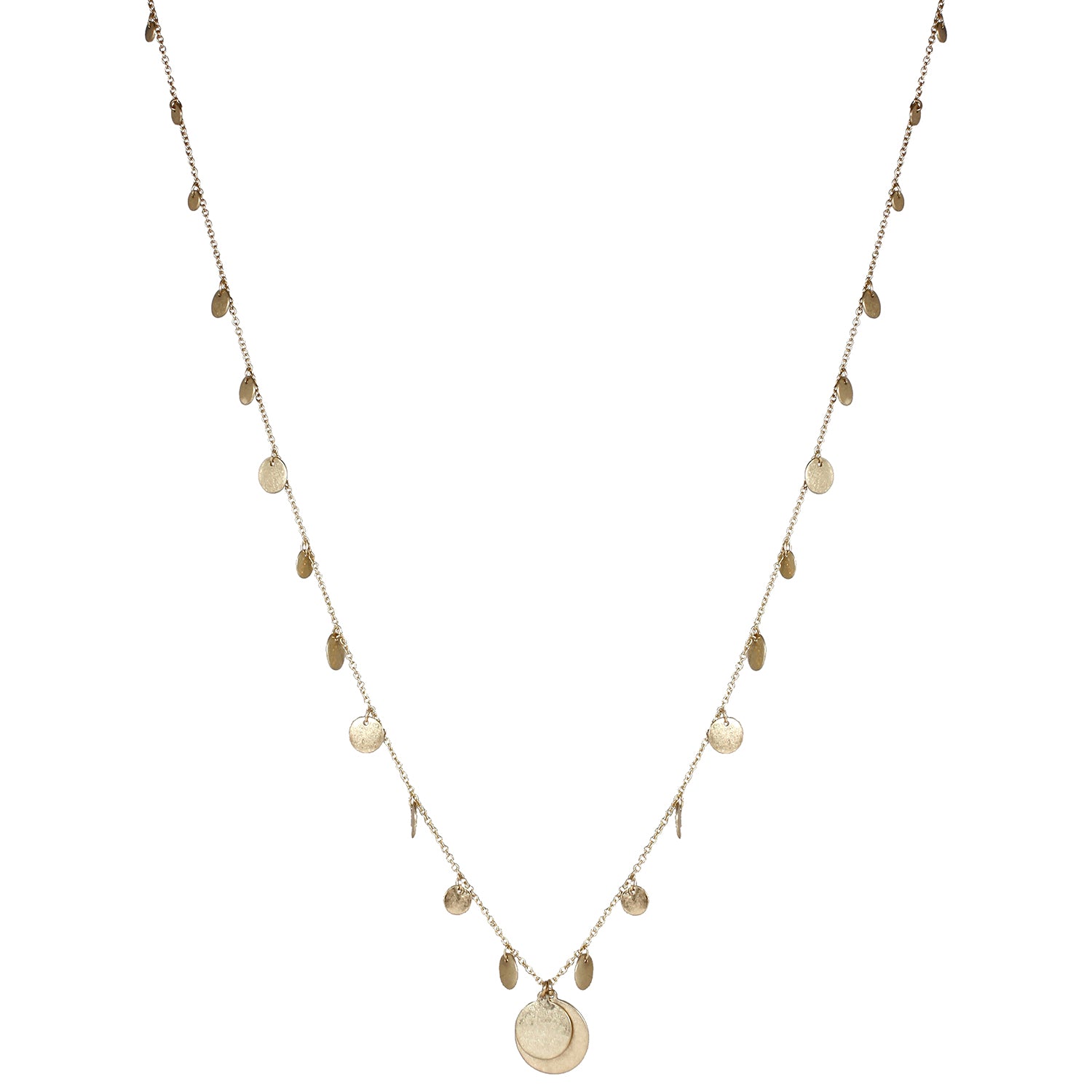 Long disc necklace Clearance