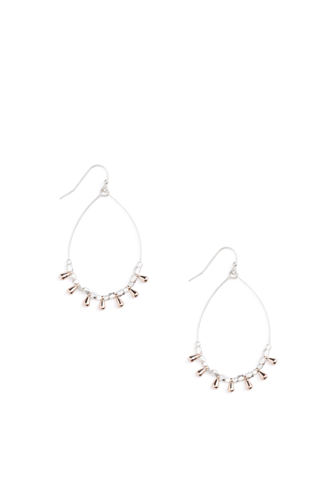 beaded wire teardrop earring